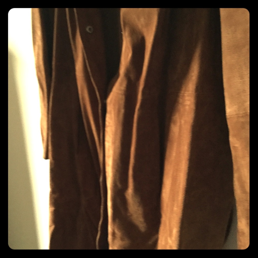 Suede Trench Coat